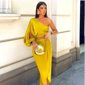 Zara one shoulder dress